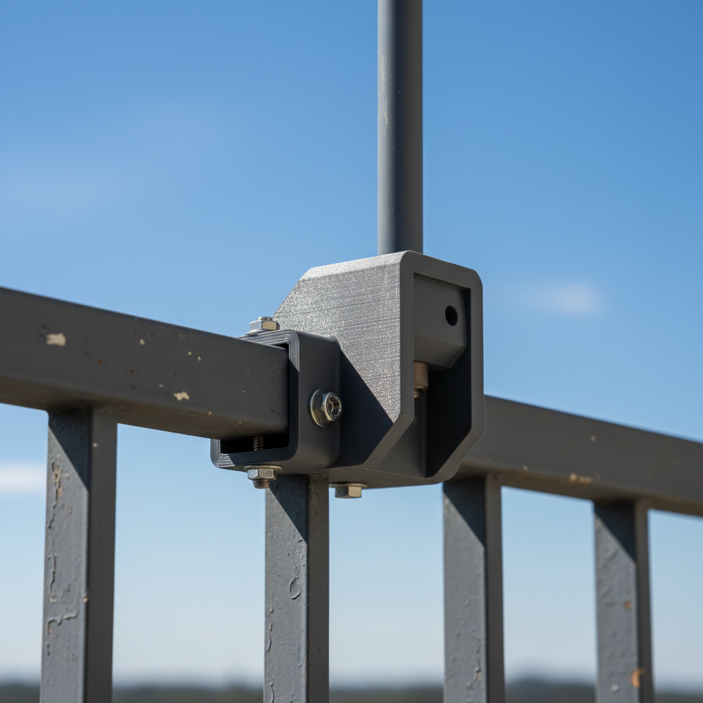 Outdoor structural mount attached to metal railing