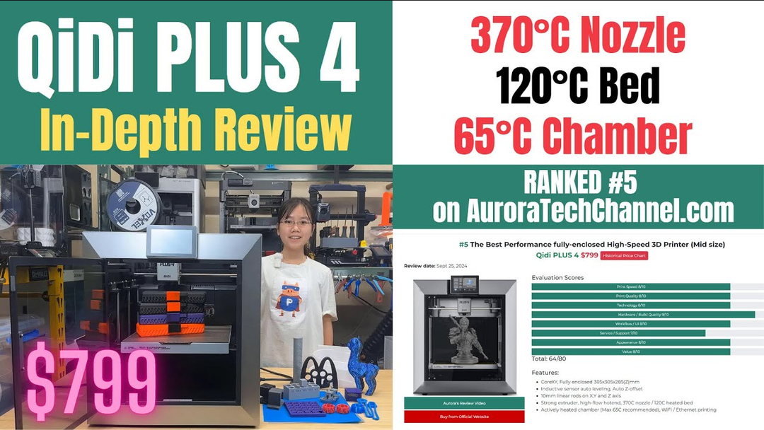 [리뷰]QiDi PLUS 4 3D 프린터 심층 리뷰: 65°C 활성 가열 챔버, 370°C 노즐, 120°C 가열 베드