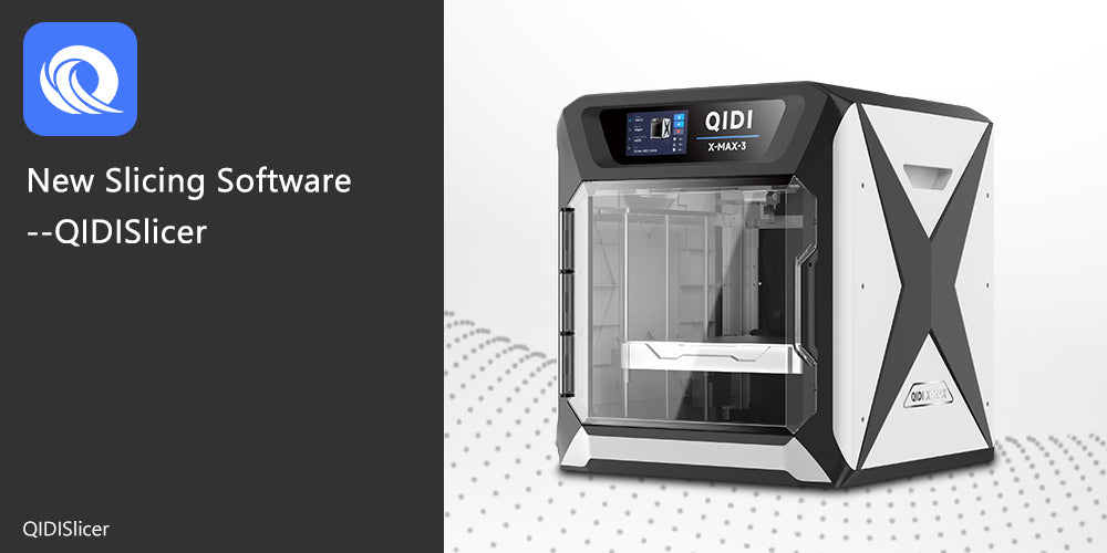 QIDISlicer software banner beside QIDI X-Max 3 printer