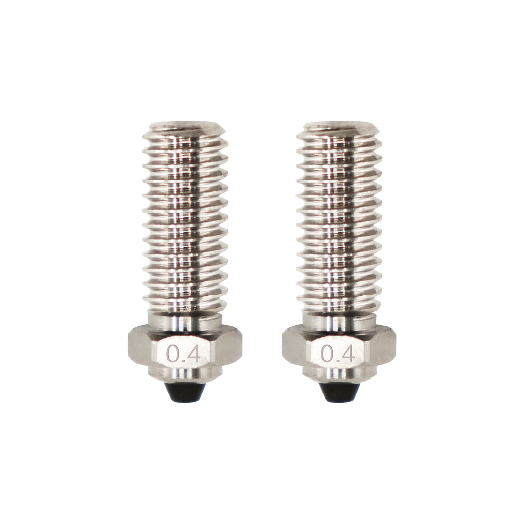 Two 0.4 mm bimetal nozzles for QIDI 3D printers
