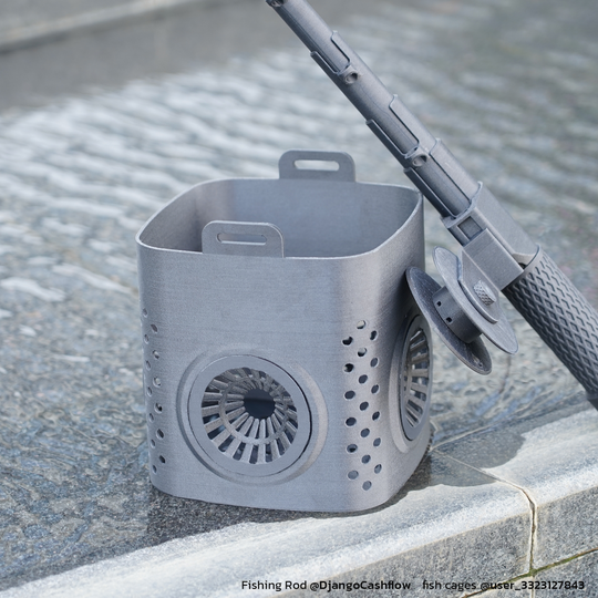 1600*1600-size 3D printed fishing gear and cages printed with ASA-CF20 Core, demonstrating UV and water resistance in outdoor conditions.
