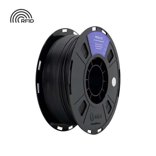 QIDI PETG-CF 1 kg black filament spool with RFID icon
