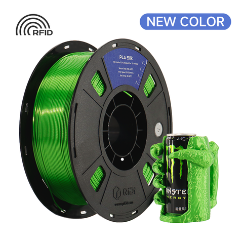 PLA Silk Filament - 1kg / CHINA / Green HEX Code #6BA539