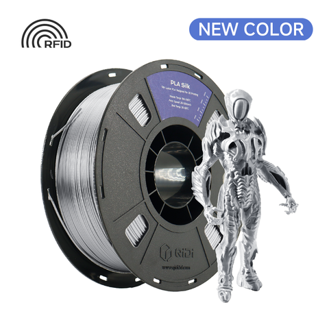PLA Silk Filament - 1kg / CHINA / Sliver HEX Code #D8D7D1