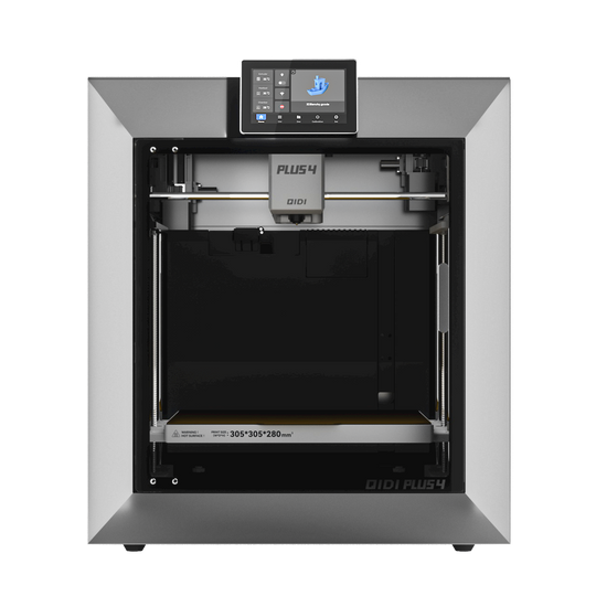 QIDI Plus4 3D printer with touchscreen and 305x305x280mm build volume.