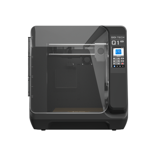 QIDI TECH Q1 Pro 3D printer with touchscreen and transparent door