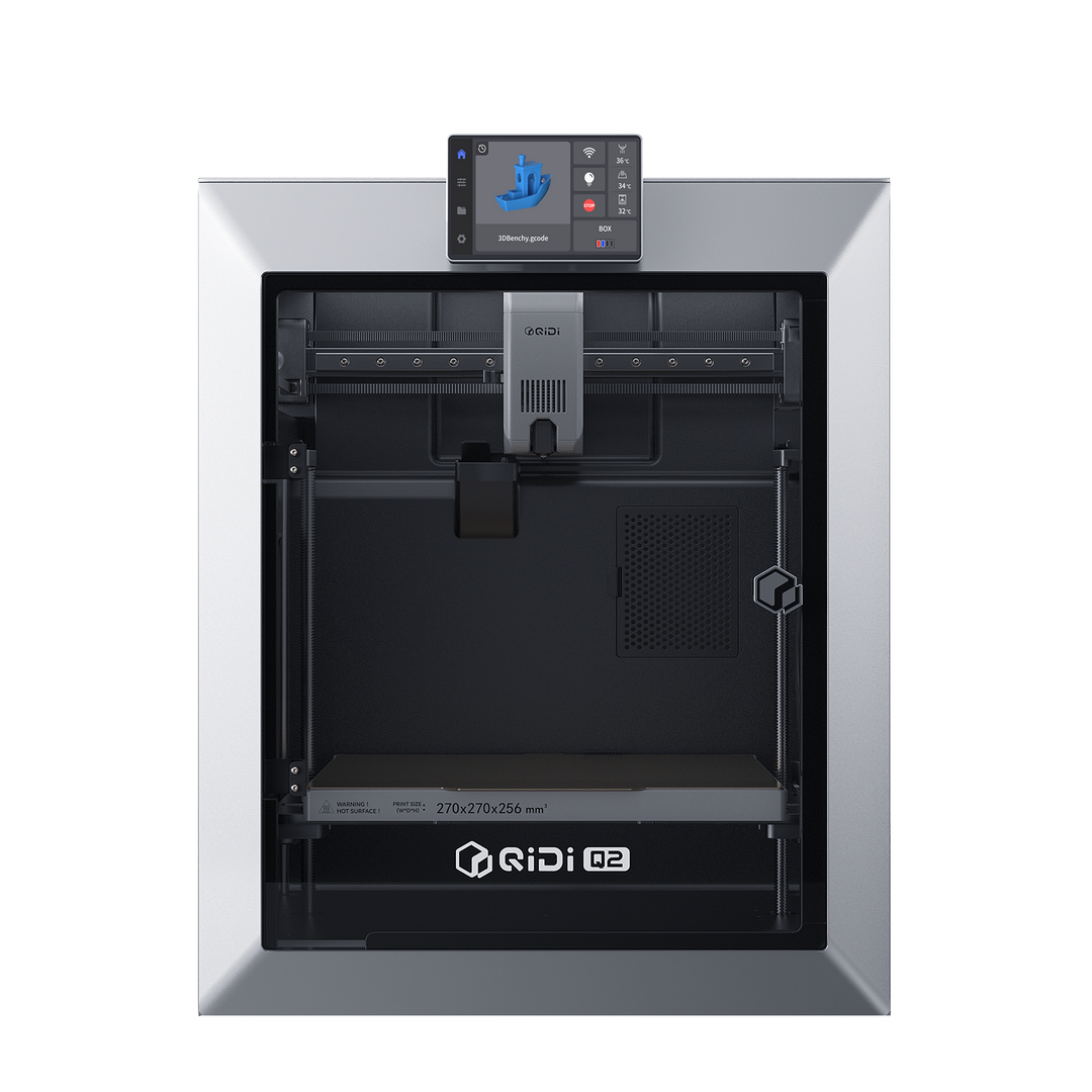 QIDI Q2 3D printer with 270x270x256mm print volume and touchscreen display