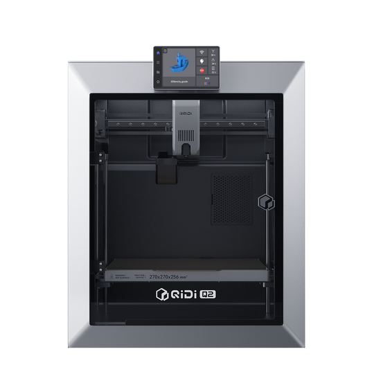 QIDI Q2 3D printer featuring a 270x270x256mm build volume and interactive touchscreen.