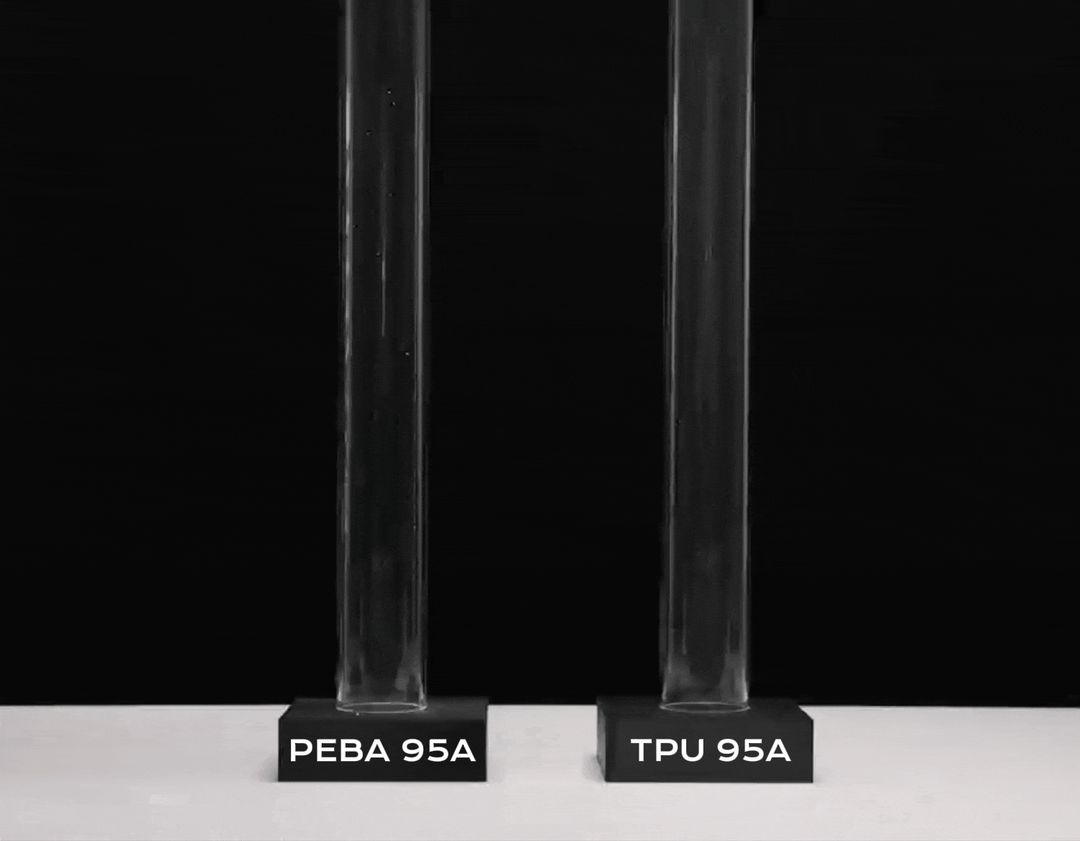 PEBA 95A vs TPU 95A rebound rate comparison
