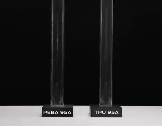 PEBA 95A vs TPU 95A rebound rate comparison