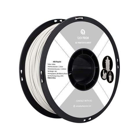 ABS Rapido Filament - 1 kg / CHINA / White HEX Code #FFFFFF