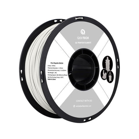 PLA Matte Rapido Filament - PLA Matte (1kg) / CHINA / White HEX Code #FFFFFF